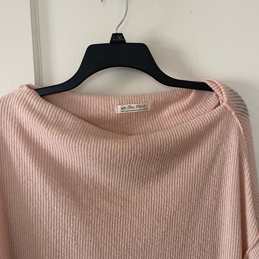 FREE PEOPLE Main Squeeze Brushed Hacci Top Drop Shoulder Sweater Women’s Small - Picture 7 of 12